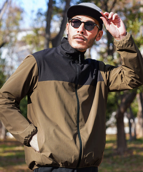 ベージュ×ブラック(スタンドカラー) MODEL : GO 180cm 66kg Lsize